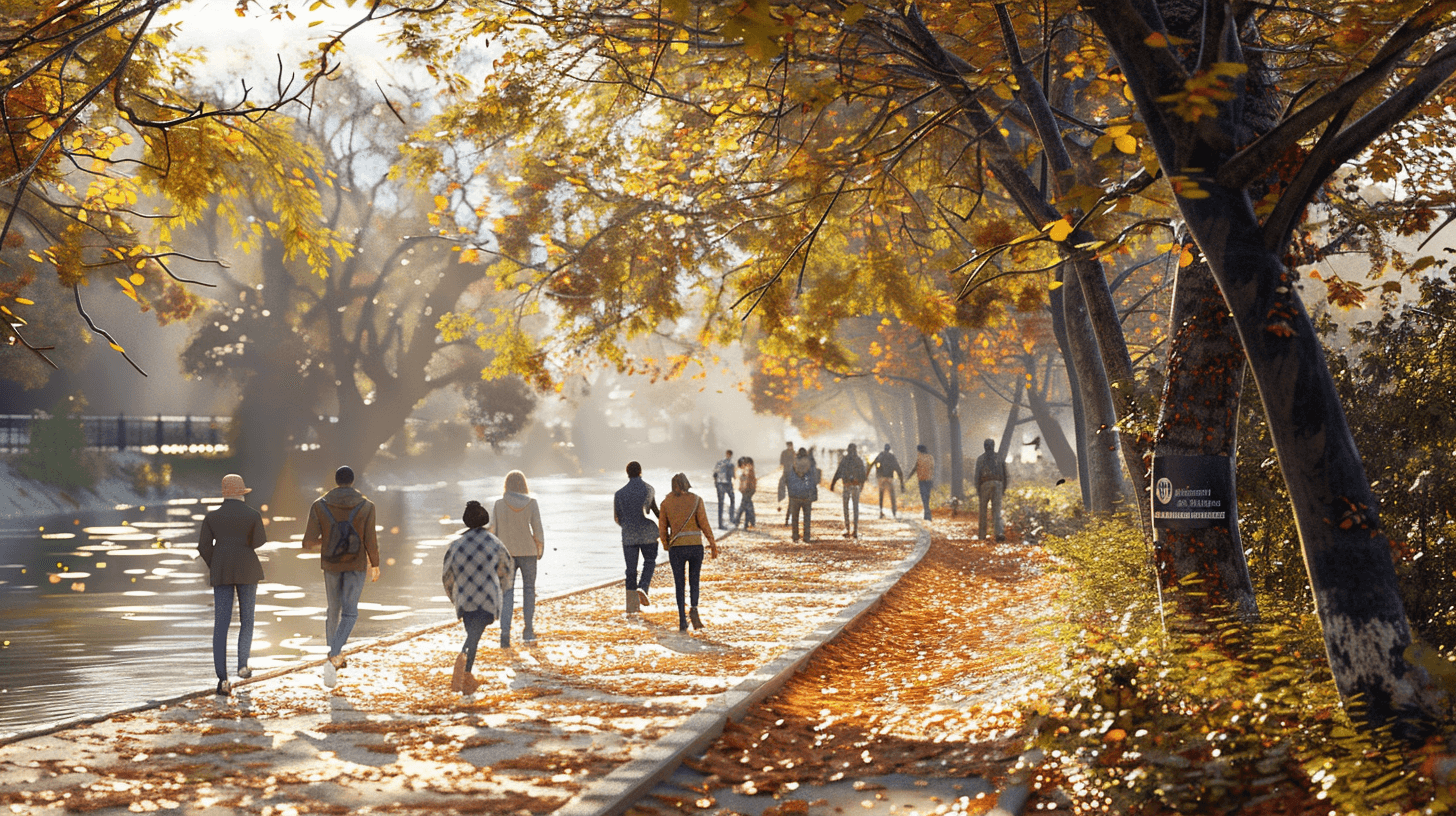 가을 나무길 풍경